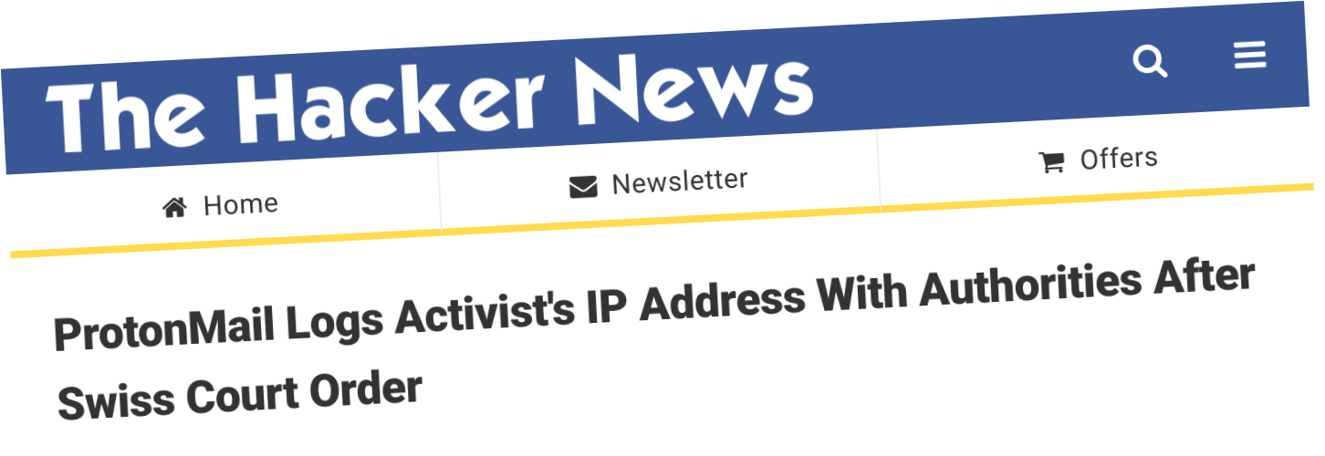 ProtonMail logs exposure example