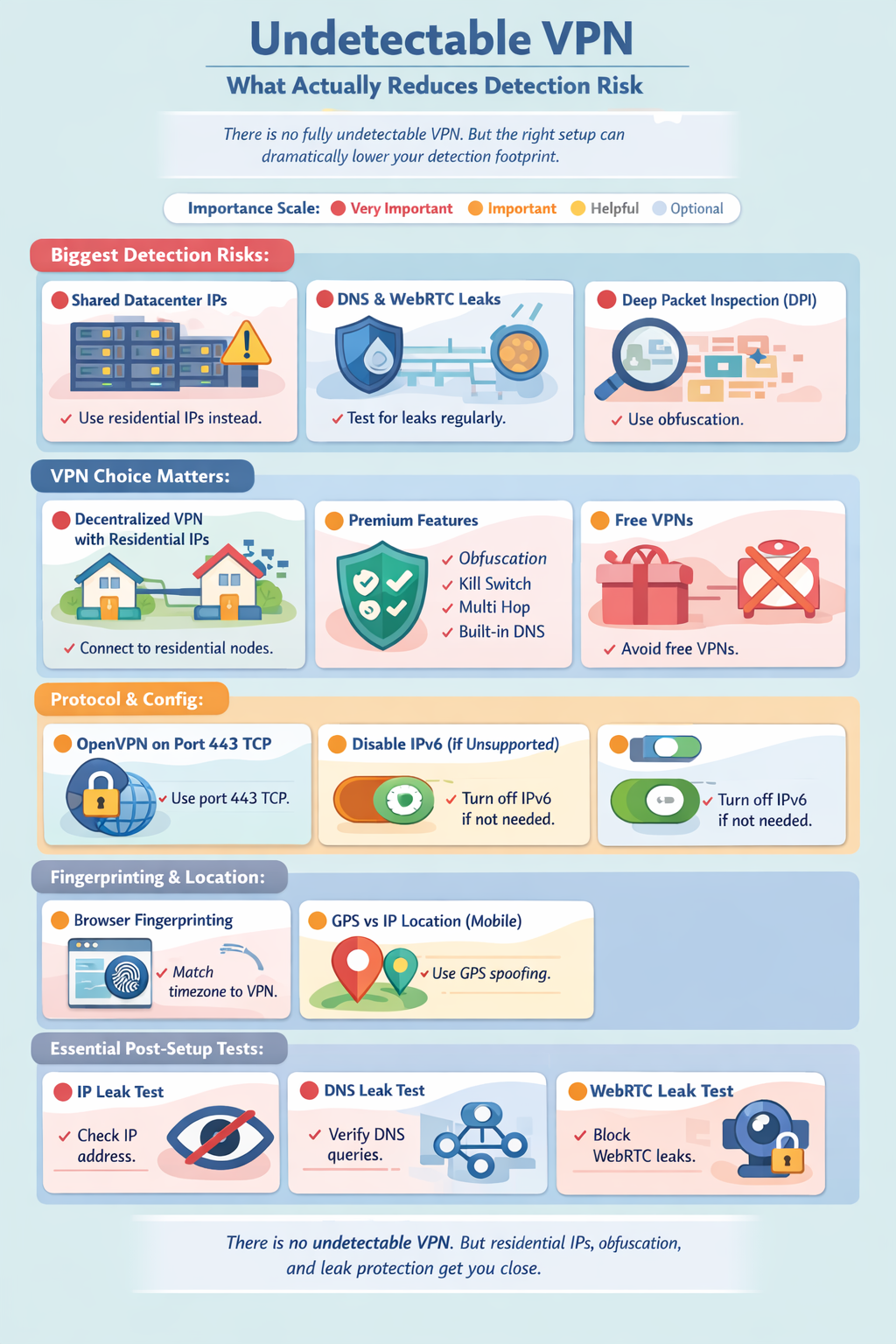 What actually reduces detection risk infographic