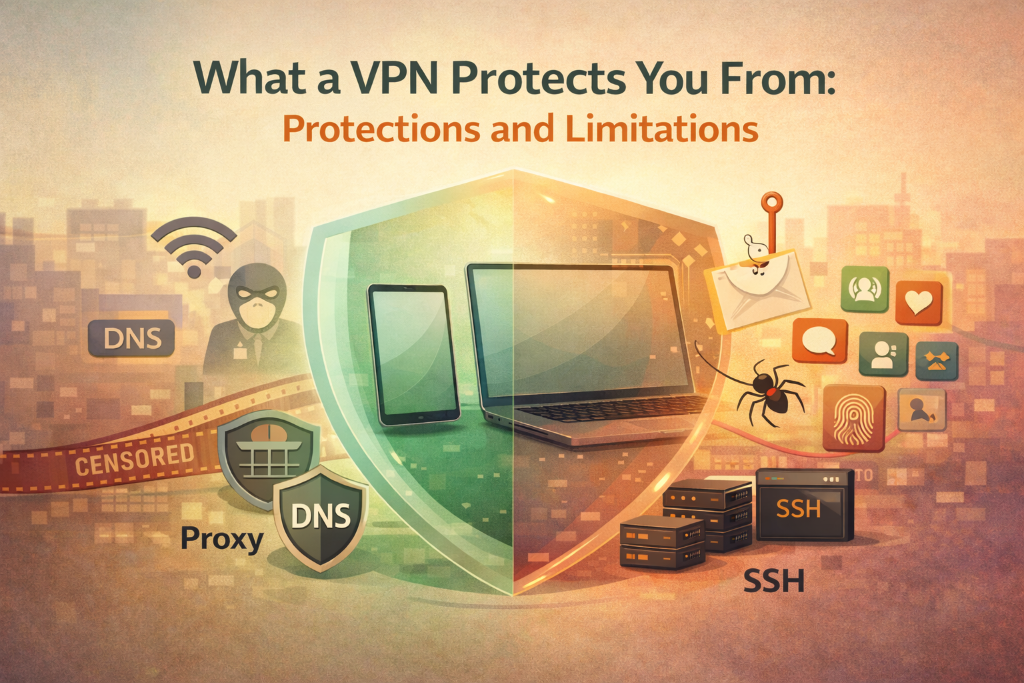 What a VPN Protects You From: Protections and Limitations